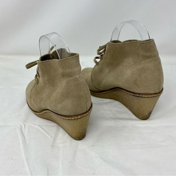 J. Crew Suede Wedge Ankle Boots- Size 8 - Picture 4 of 14
